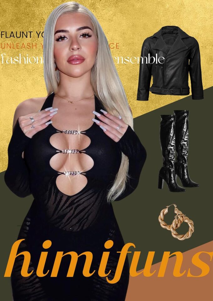 Women Sexy See Through Mesh Bodycon Dress Zebra Print Hollow Out Club Mini Dress – Bild 6