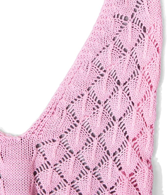 Women Sexy Hollow Out Crochet Halter Maxi Dress Summer Beach Cover up Knit Fringe Bodycon Dress – Bild 7