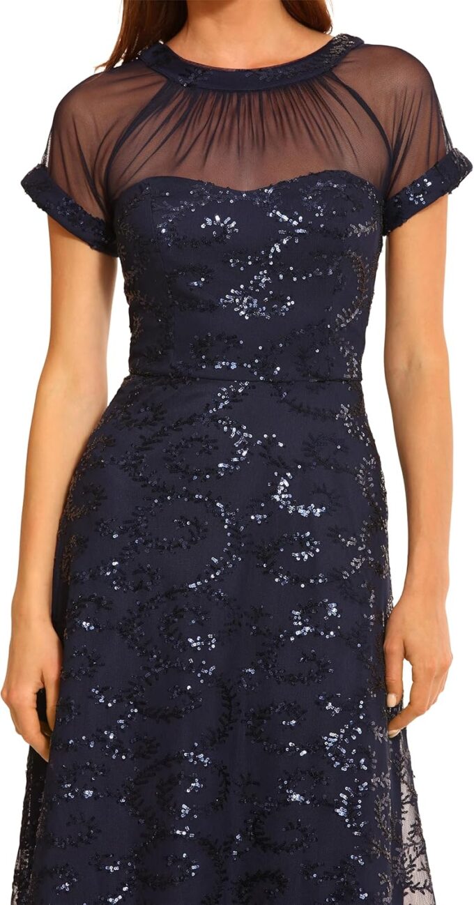 Maggy London Women's Illusion Dress Occasion Event Party Holiday Cocktail – Bild 2