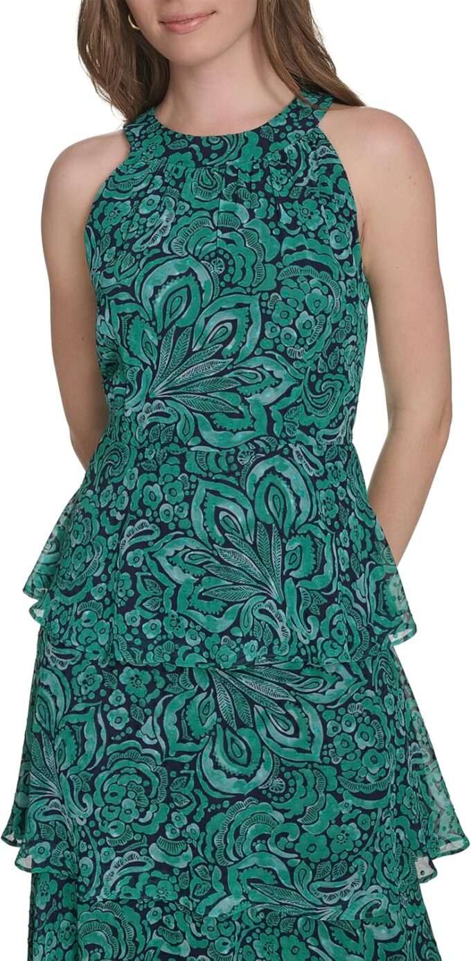 Tommy Hilfiger Women's Sleeveless Halter Neck Tiered Maxi Dress – Bild 2