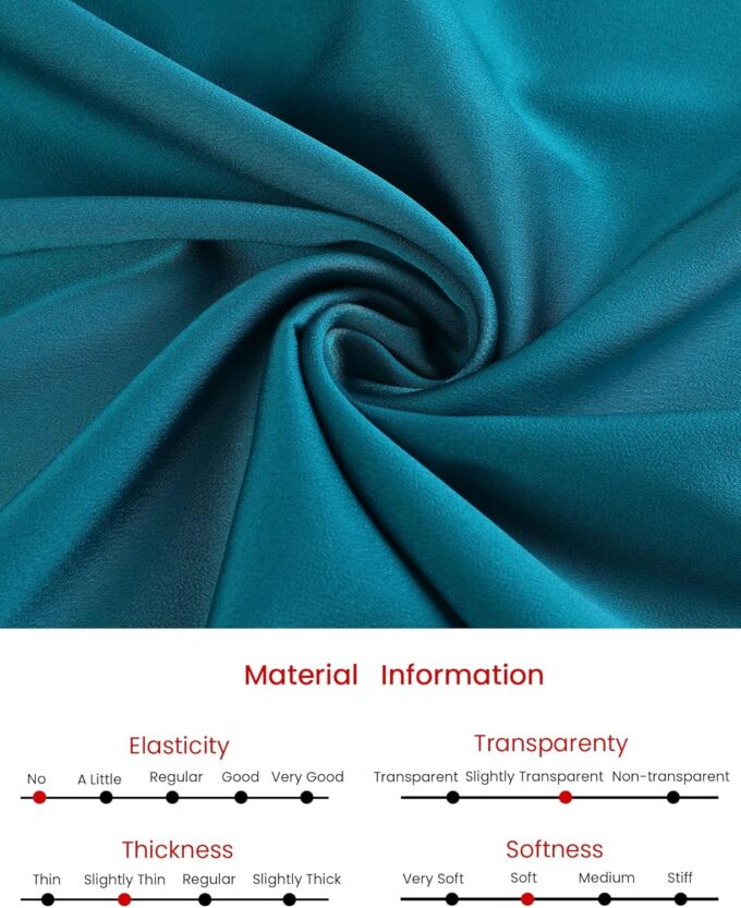 Hobemty Damenkleid aus Satin, elegant, langärmelig, Stehkragen, Keyhold A-Linie Kleid – Bild 5