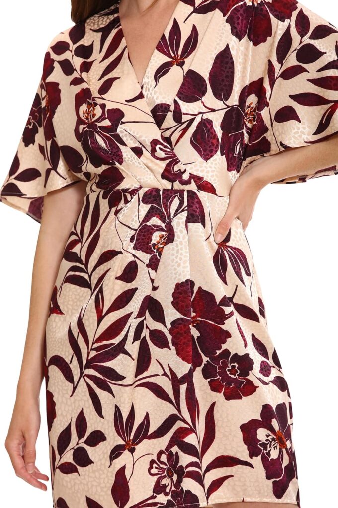 London Times Women's Surplice Dolman Sleeve Cocktail Short Dress Guest of Occasion – Bild 3
