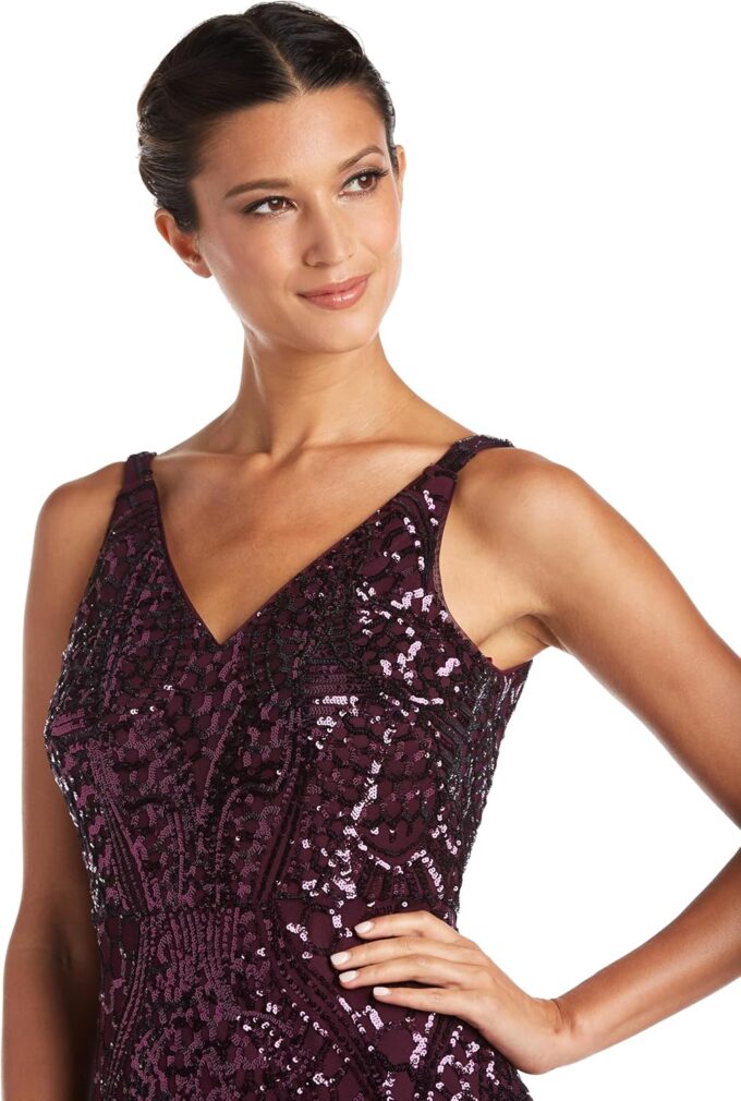 NIGHTWAY Women's Long Embellished Cocktail Dress – Bild 2