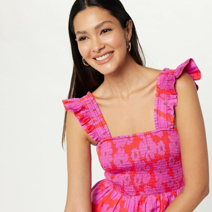 The Drop Women's Kari Ruffled-Shoulder Smocked Mini Dress – Bild 3