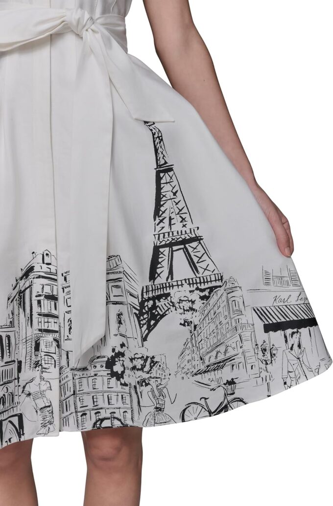 KARL LAGERFELD Women's Roll Short Sleeve Cotton Shirtdress – Bild 5