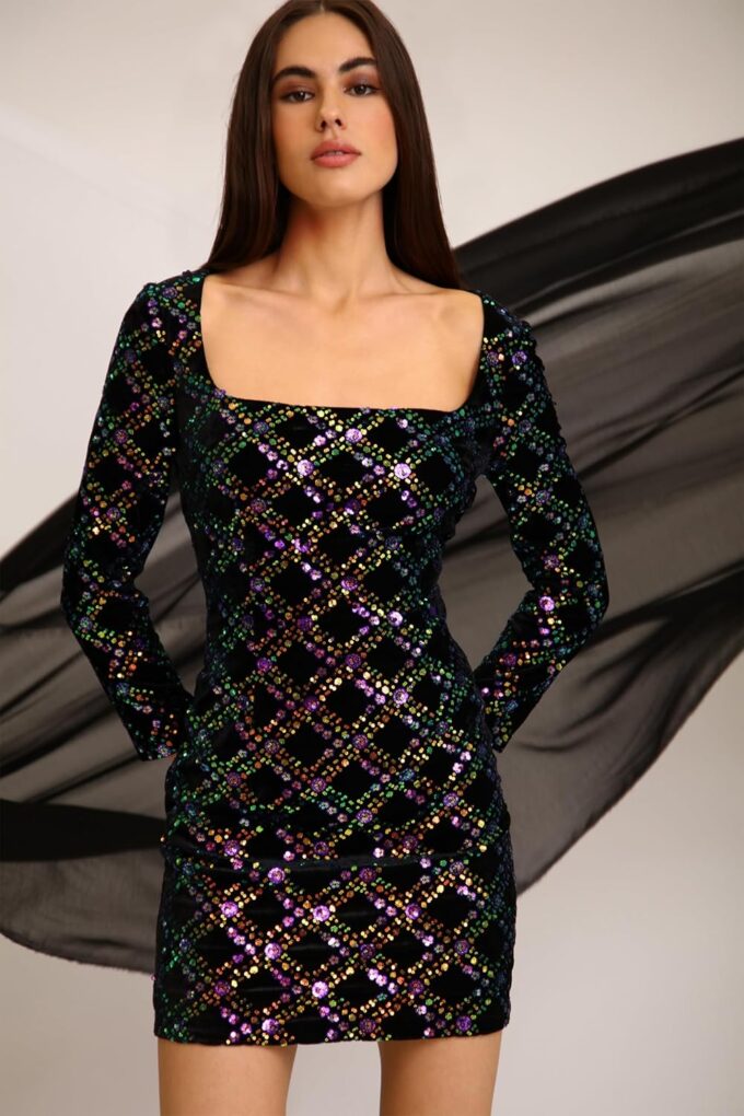 Donna Morgan Women's Holiday Sequin Dress Event Occasion Cocktail Party Guest of – Bild 6