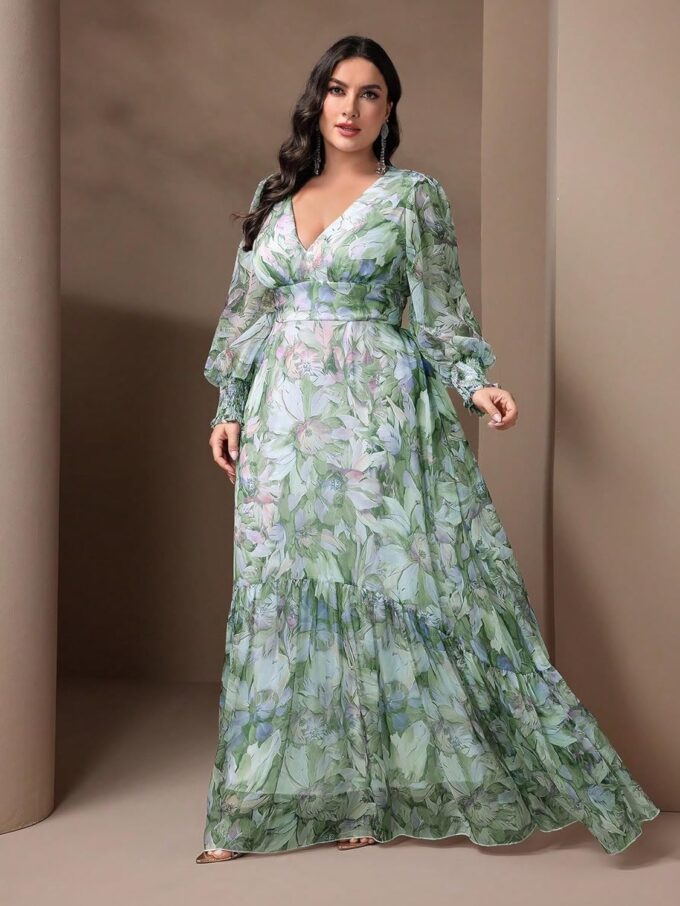 TOLEEN Women's Plus Size Sequin Dress Luxurious Style Formal Cocktail Evening Party Maxi Dresses – Bild 3