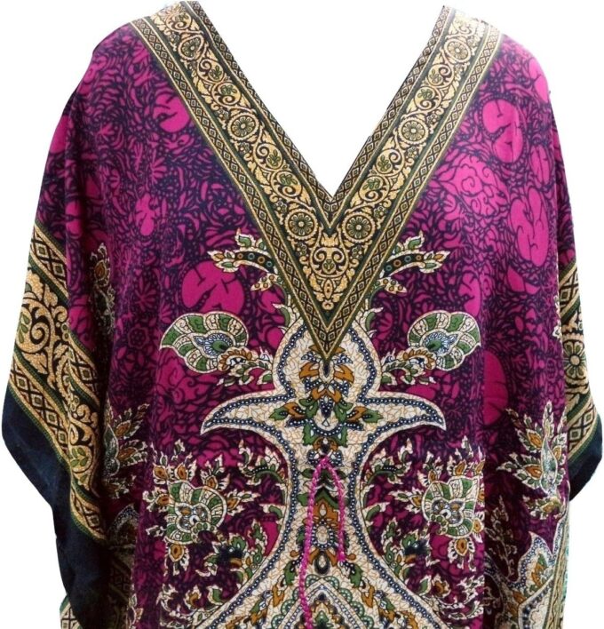 Women's Kaftan, V-Neck Kimono Long Caftan Dress – Bild 2