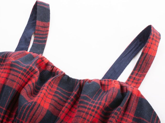Belle Poque Vintage Sleeveless Plaid Spaghetti Strap Dresses 1950s Sweetheart Neck Gingham A-line Cocktail Midi Dress – Bild 2
