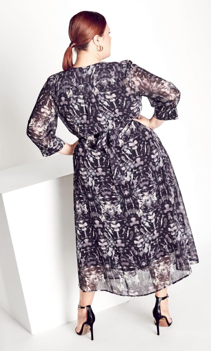 Women's Plus Size After Dark Print Dress – Bild 3