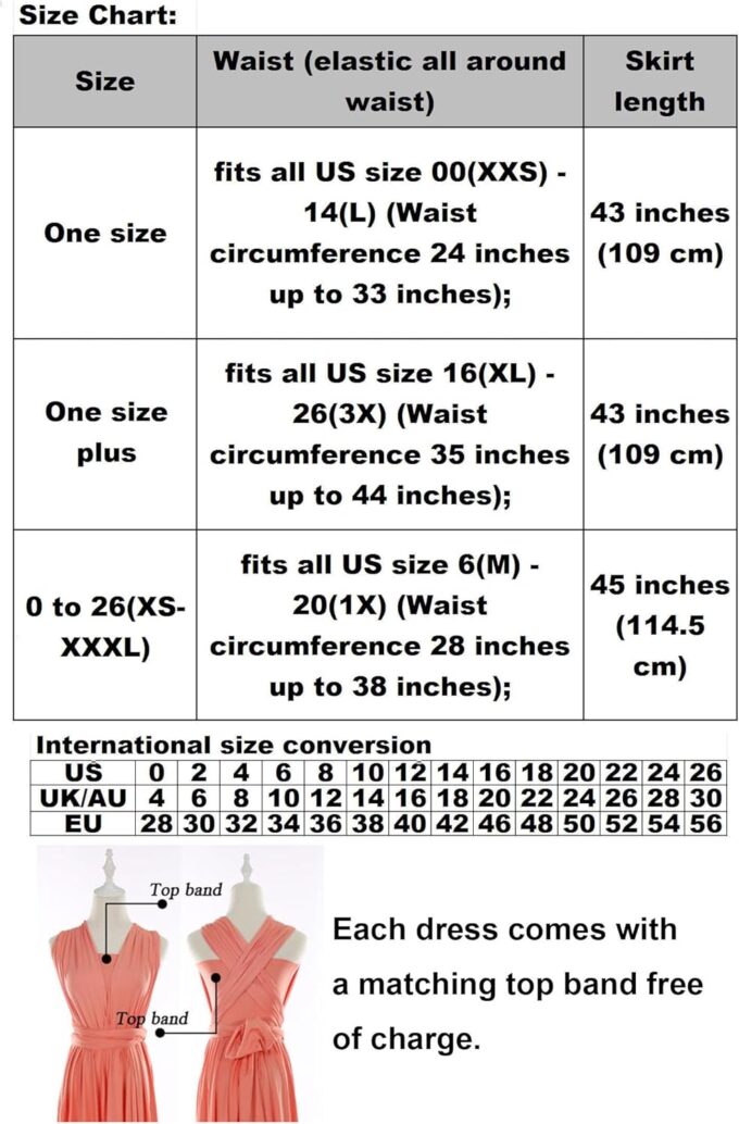 Edaydress Full Length one Dress with Over 100 Styles Multi Ways wrap Convertible Infinity Slit Bridesmaid Dresses – Bild 4