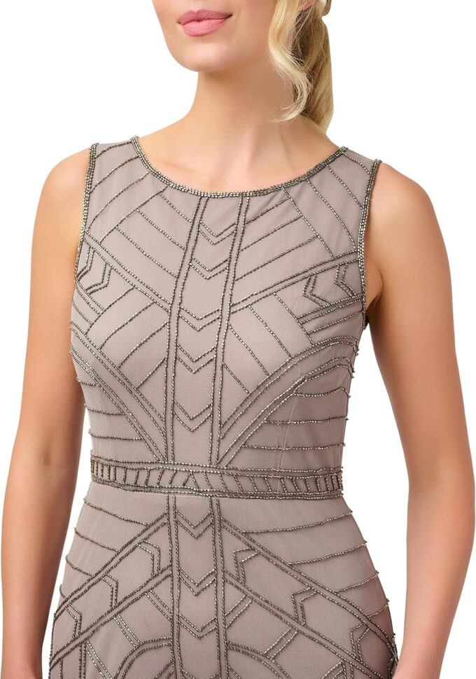 Adrianna Papell Women's Beaded Short Cocktail Dress – Bild 5