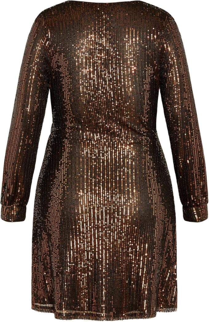 City Chic Women's Plus Size Party Glow Wrap Dress – Bild 5