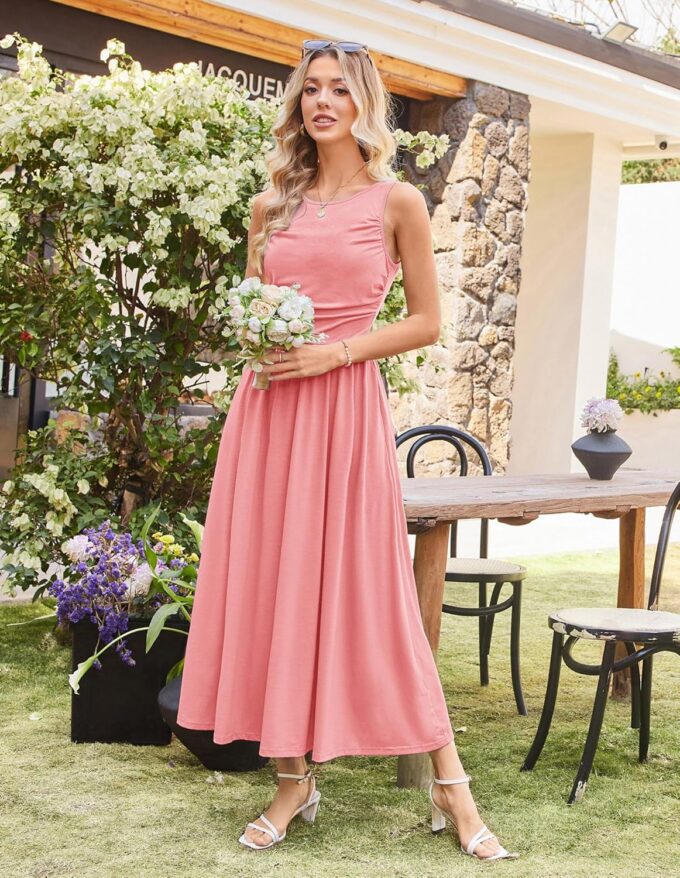 GRACE KARIN Women's Summer Maxi Dresses 2025 Soft Formal Wedding Guest Dress with Pocket – Bild 2