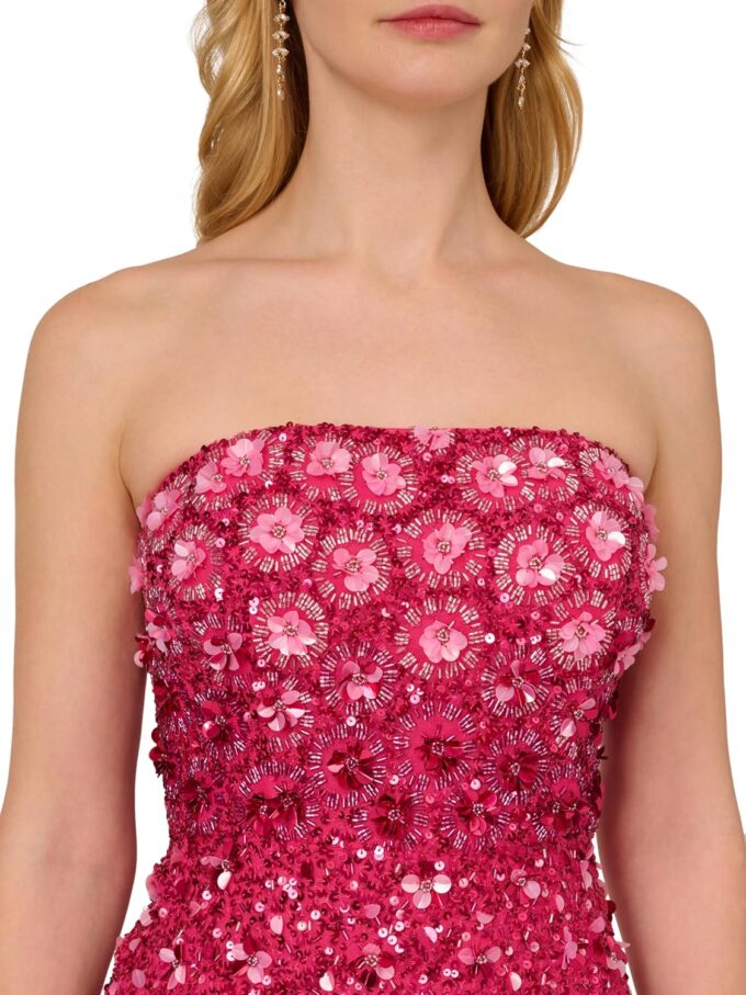 Adrianna Papell Women's Beaded Strapless Gown – Bild 2