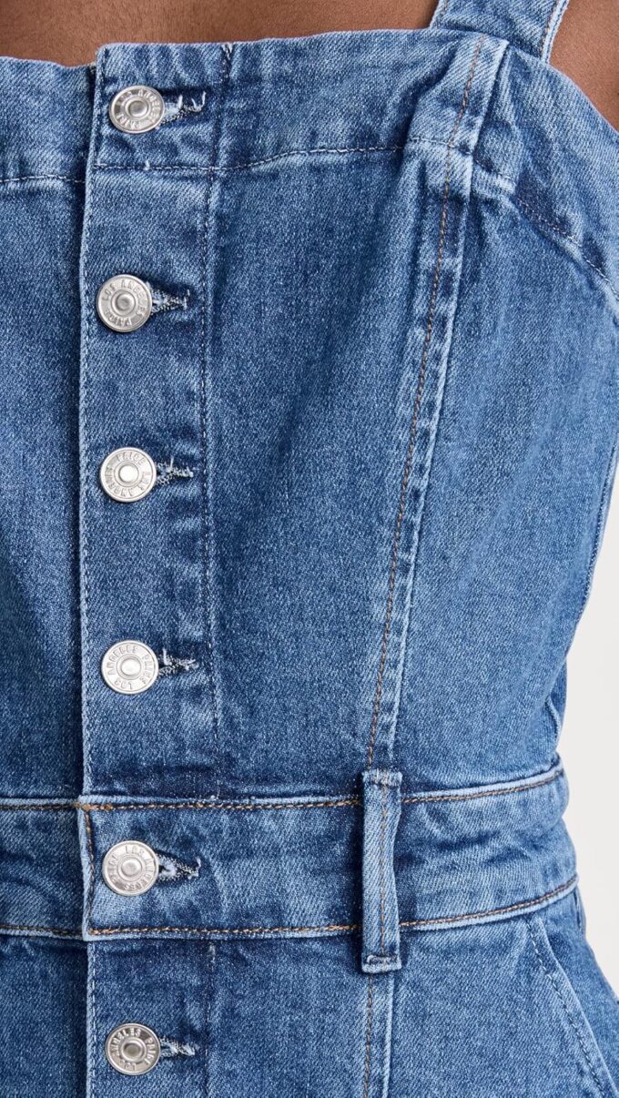 PAIGE Women's Maddy Denim Dress – Bild 6