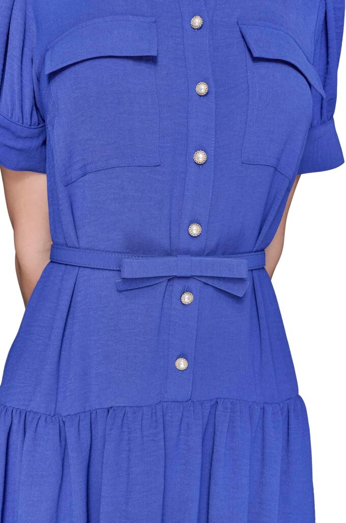 KARL LAGERFELD Women's Short Sleeve Collared Shirtdress – Bild 6