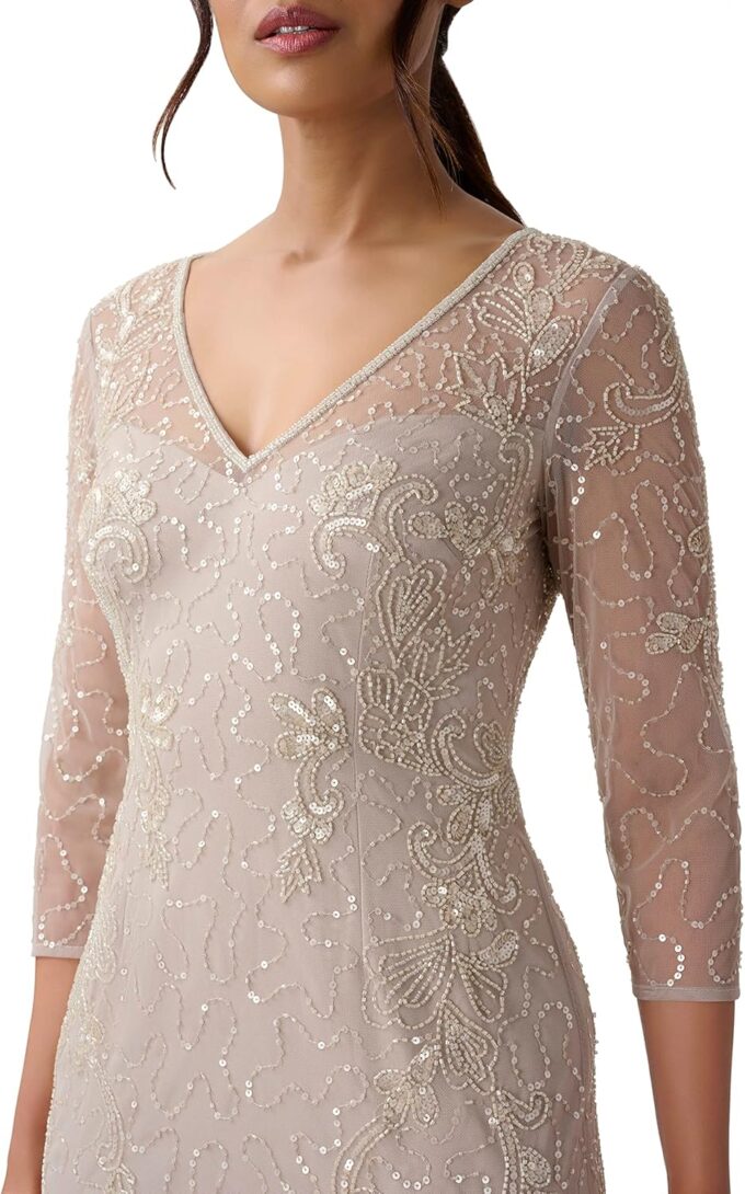 Adrianna Papell Women's Beaded Short Dress – Bild 6