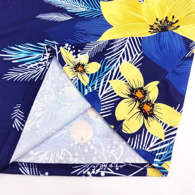 Halter Dresses for Women 2025 Casual Floral Print Summer Dresses Hollow Out A-line Sundresses for Beach Vacation Size L Blue Yellow Flowers – Bild 3