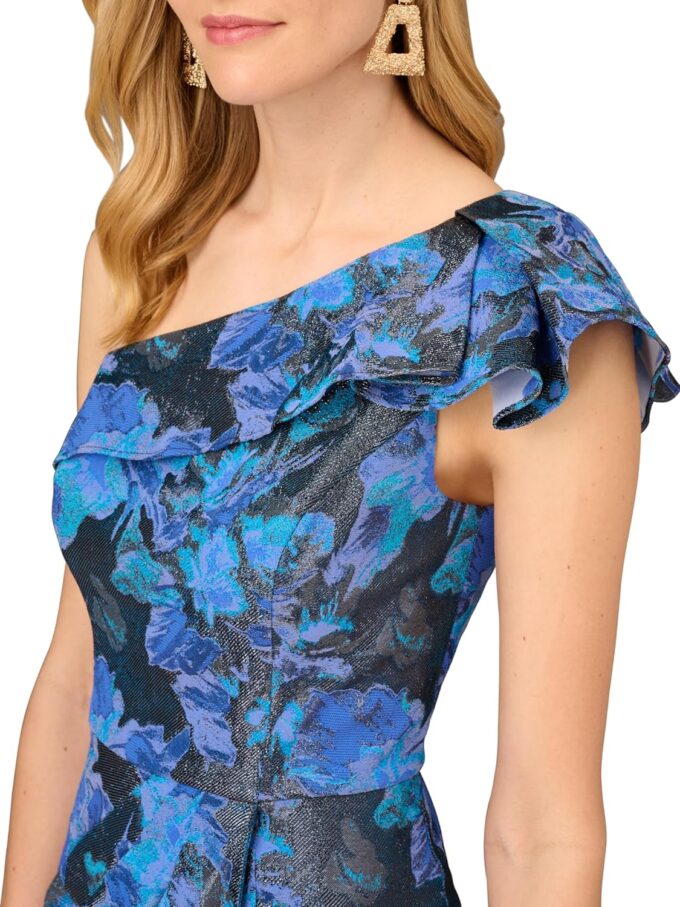 Aidan Mattox by Adrianna Papell Women's Stretch Jacquard Midi Dress – Bild 3