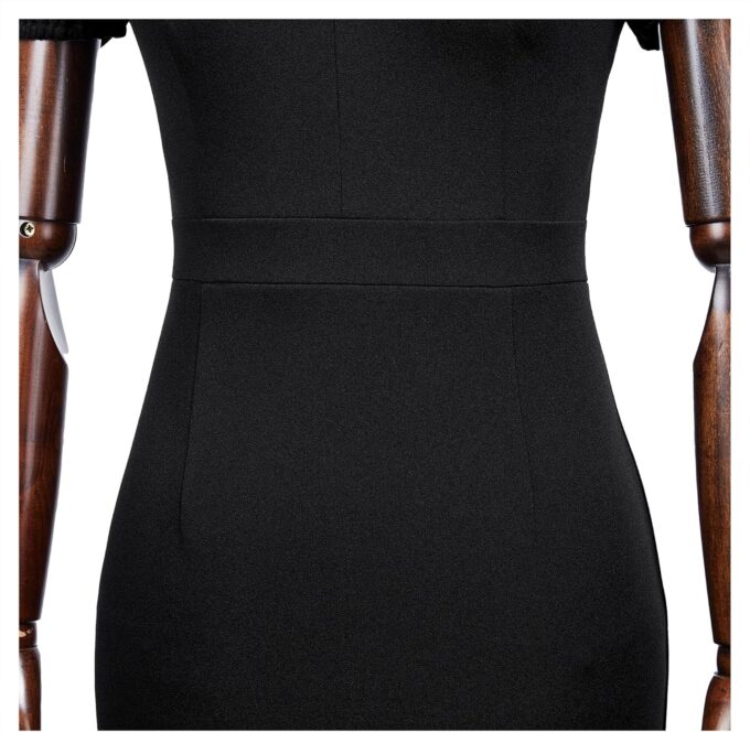 AISIZE Women's V-Neck Elegant Puff Sleeve Cocktail Sheath Party Dress – Bild 6