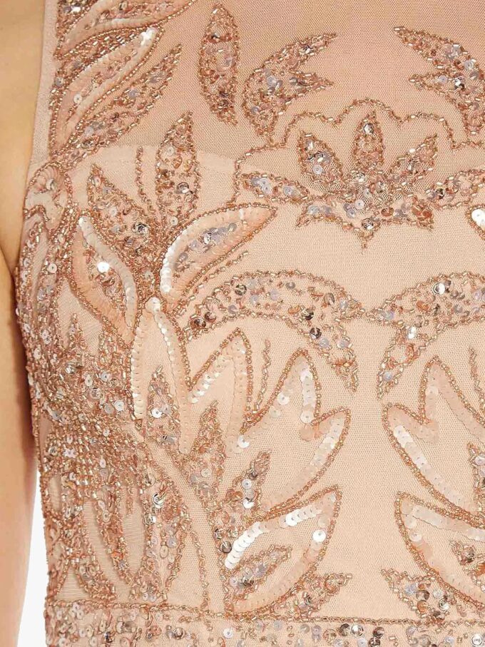 Adrianna Papell Women's Beaded Column Long Dress – Bild 6