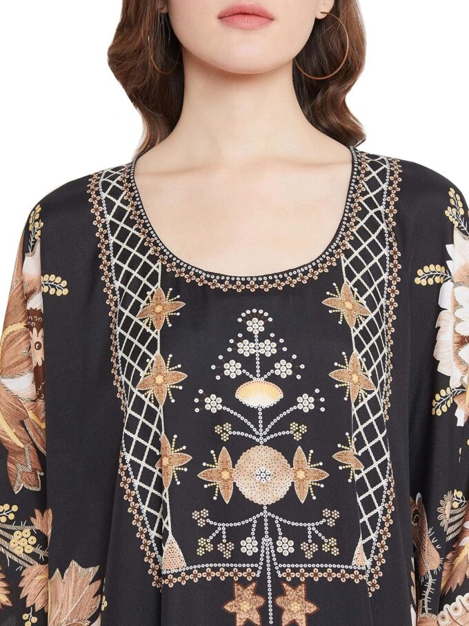 Oussum Women Kaftan Plus Size Polyester Summer Caftan Cover Ups Maxi House Dress – Bild 4