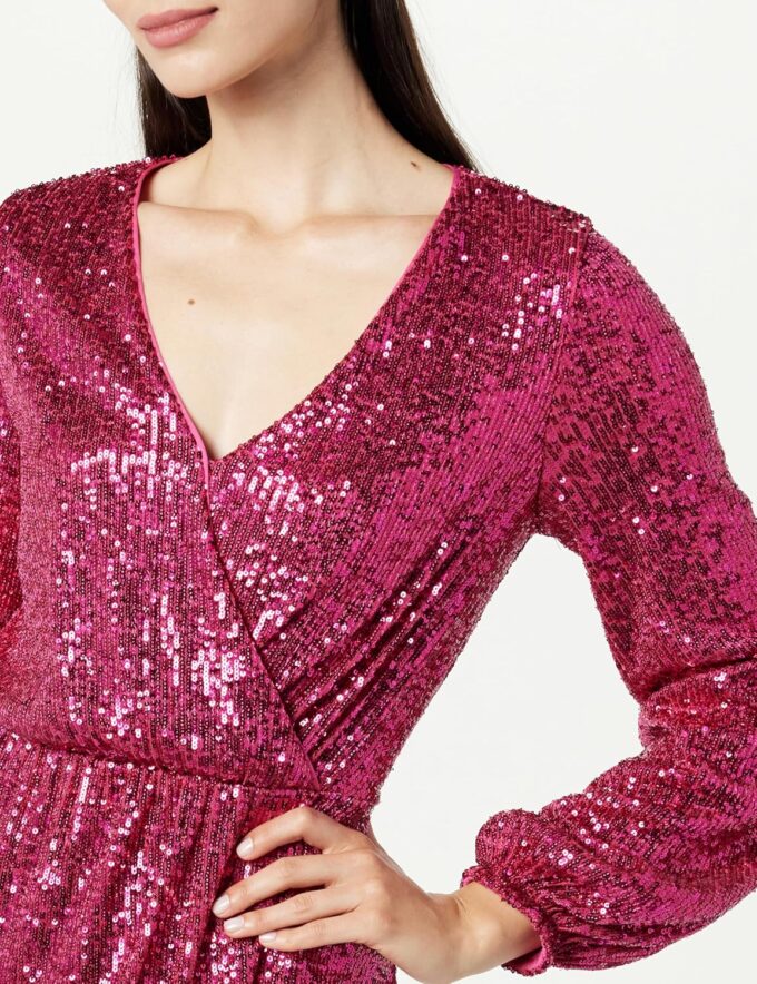 The Drop Women's Helena Sequin Wrap Dress – Bild 3