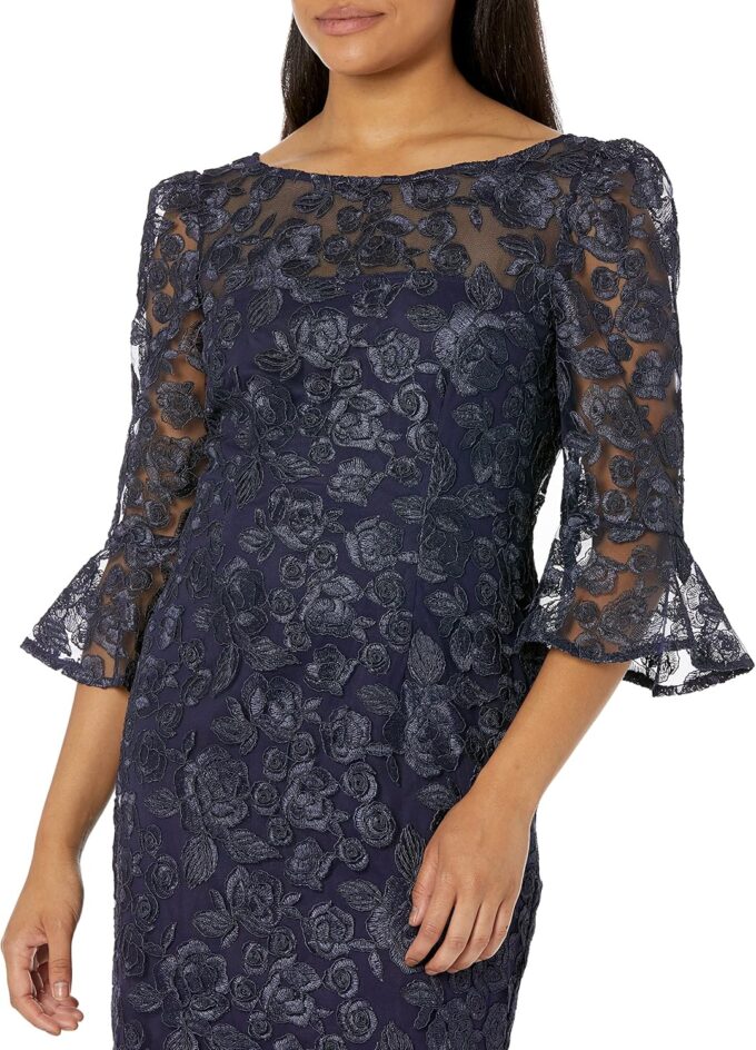 Adrianna Papell Women's Rosie Embroidery Sheath Dress – Bild 4