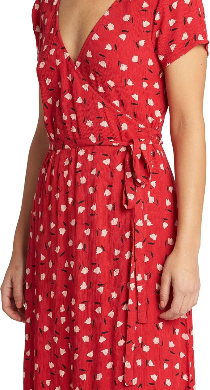 Billabong Women's Wrap Front Midi Length Dress – Bild 6