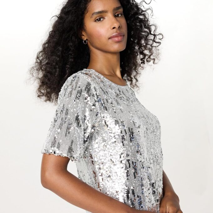 The Drop Women's Reina Sequin T-Shirt Dress – Bild 3