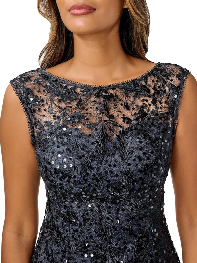 Adrianna Papell Women's Embroidered Midi Cocktail Dress – Bild 5