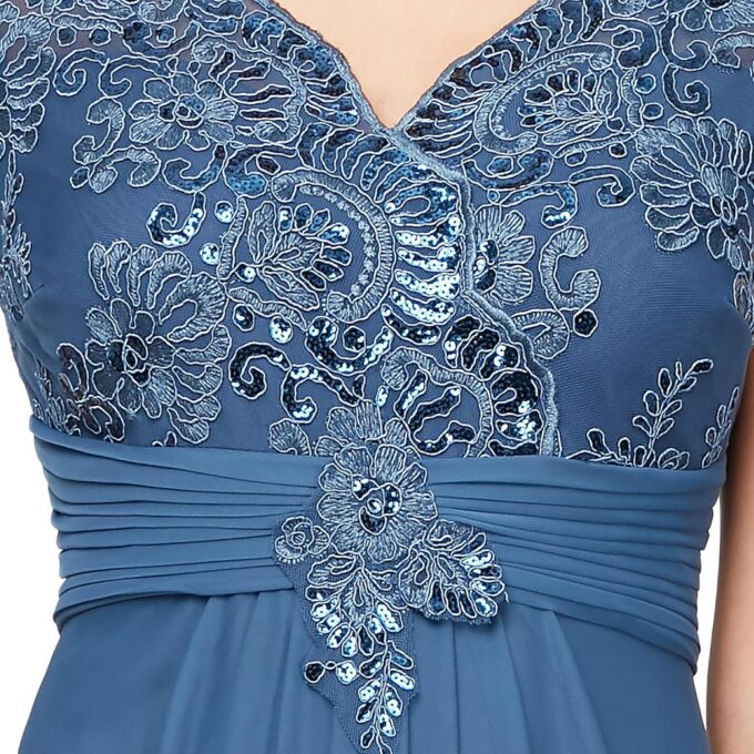 Alex Evenings Women's Stretch Sequin Bodice Empire Waist Long Gown, Formal Event Dress (Petite and Regular Sizes) – Bild 3