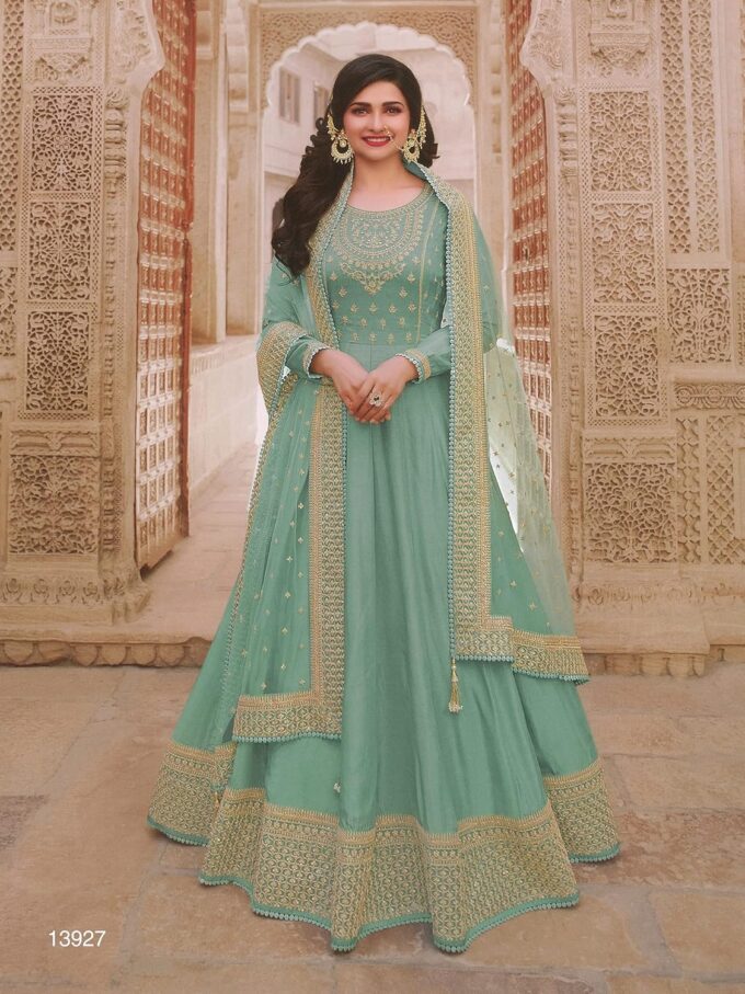 Fashion Ready To Wear Indian/Pakistani Bollywood Party Wear Wedding Long Anarkali Gown Suit for Women – Bild 3