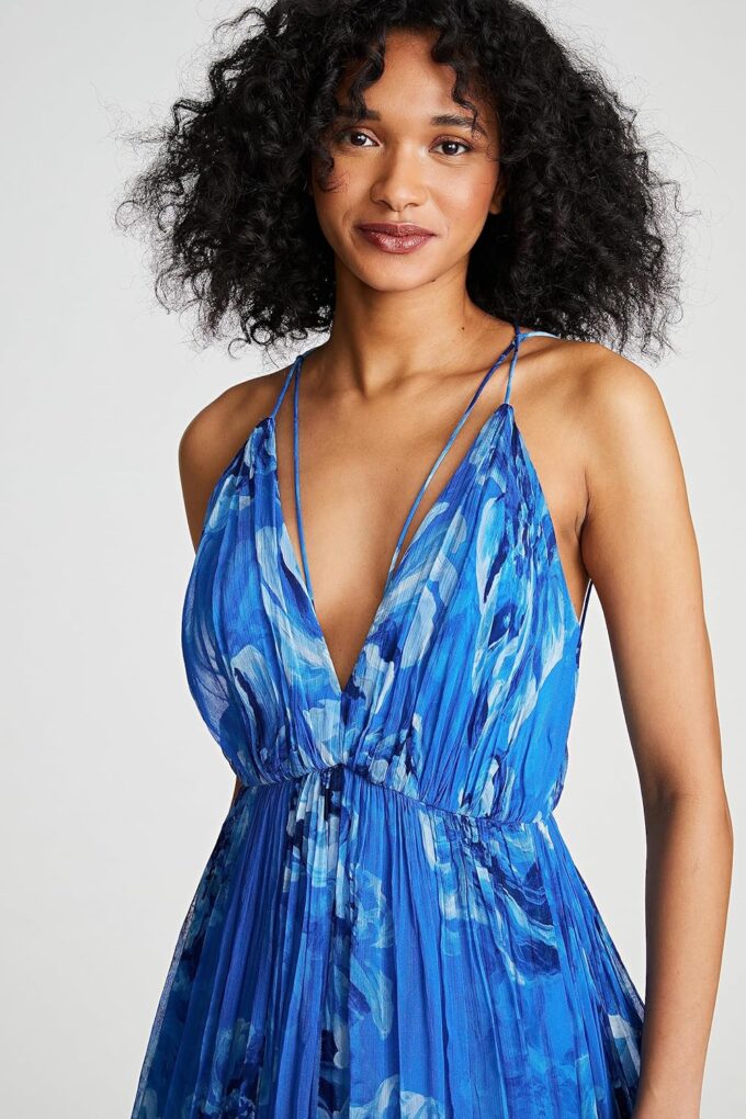 HALSTON Women's Mindy Gown in Printed Chiffon – Bild 5