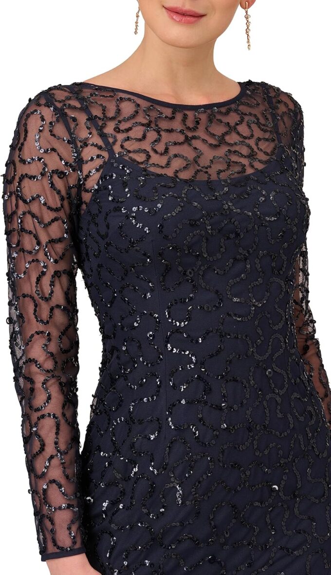 Adrianna Papell Women's Beaded Short Dress – Bild 5