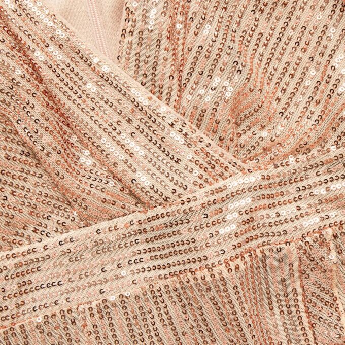 Women's Long Sequin Formal Dresses Long-Sleeve Cocktail Wedding Guest Dresses Elegant V Neck Party Gowns – Bild 5