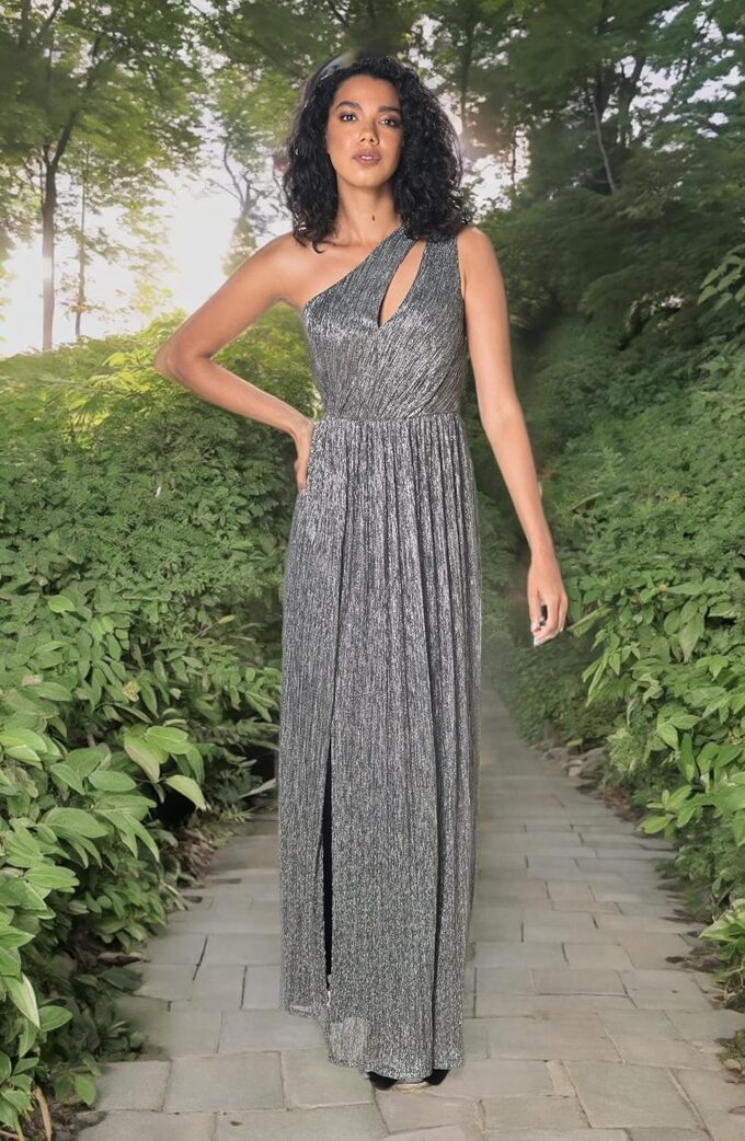 Dress the Population Women's Kienna Fit and Flare Floor Length Dress – Bild 4