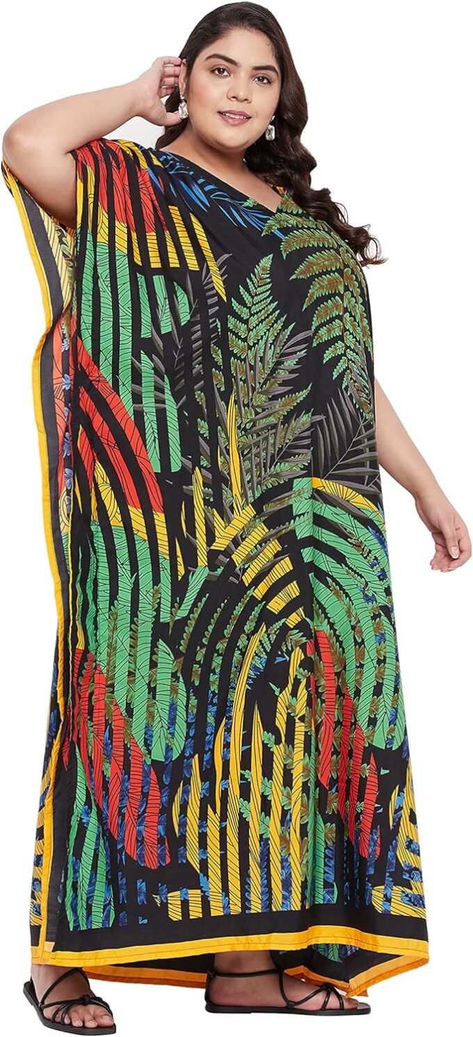 Women Plus Size Caftan Dress Polyester Evening Maxi Gown Dresses Kimono Sleeve for Party Kaftan – Bild 3