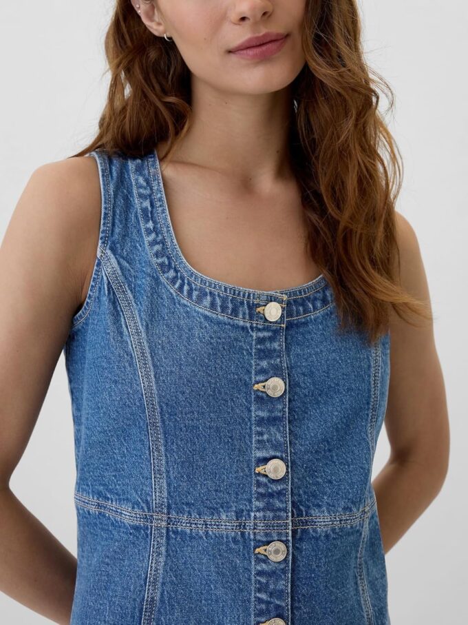 GAP Women's Button Front Shift Dress – Bild 3