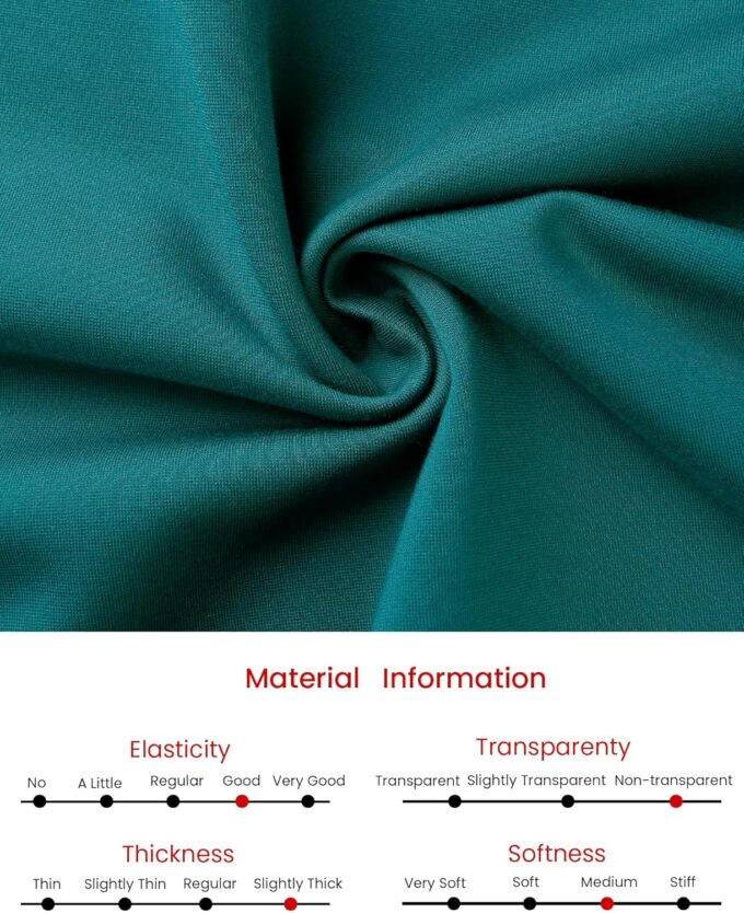 Hobemty Damen-Bleistiftkleid, 3/4-Ärmel, V-Ausschnitt, plissiert, vorne, Vintage-Stil, für die Arbeit – Bild 5