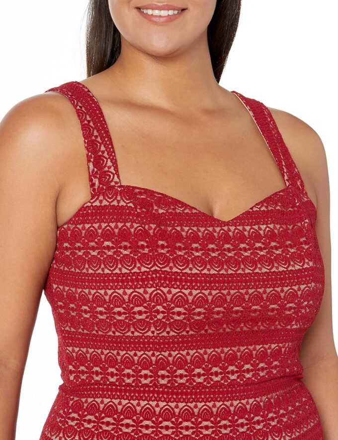 Dress the Population Women's Nicole Sweetheart Neck Bodycon Midi Dress – Bild 7