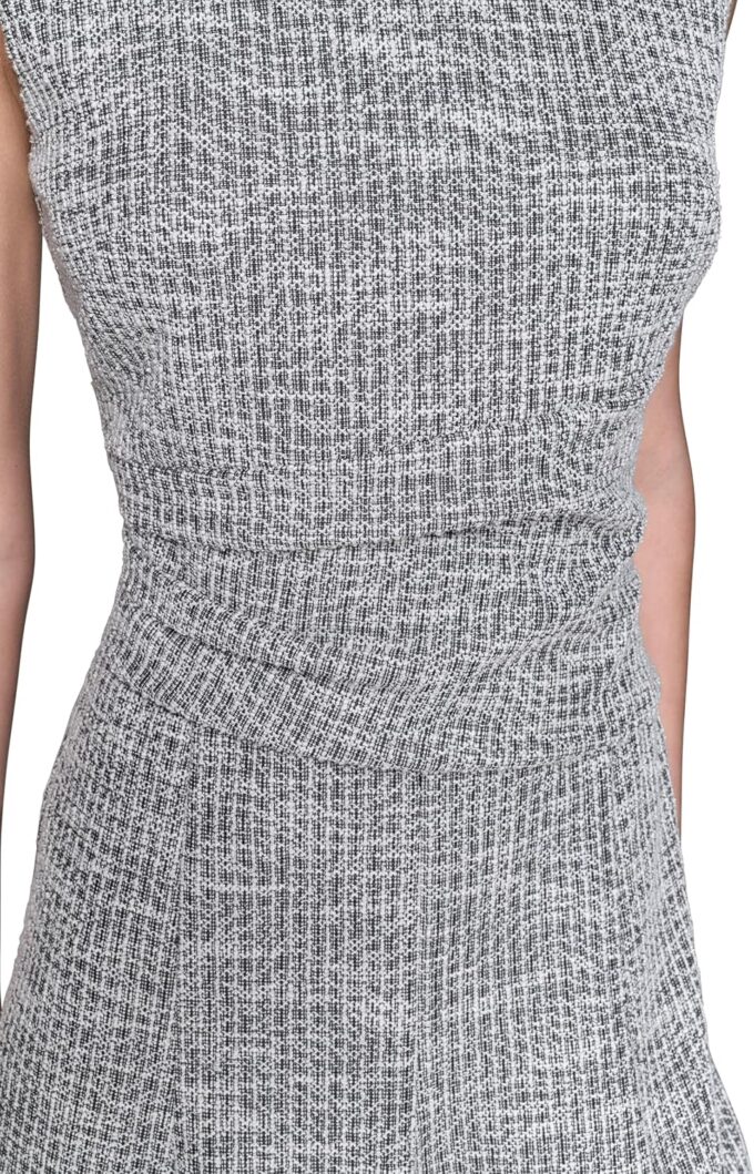 KARL LAGERFELD Women's Flare Skirt Sleeveless Stretch Dress – Bild 6