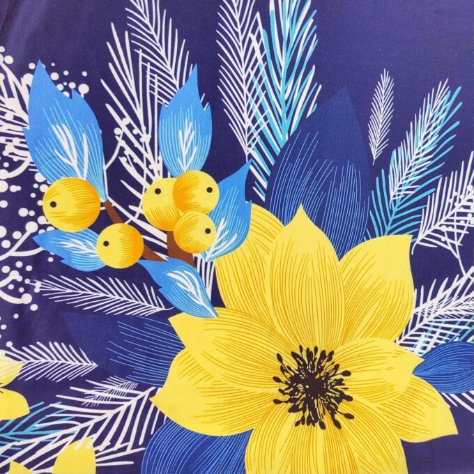 Halter Dresses for Women 2025 Casual Floral Print Summer Dresses Hollow Out A-line Sundresses for Beach Vacation Size L Blue Yellow Flowers – Bild 4