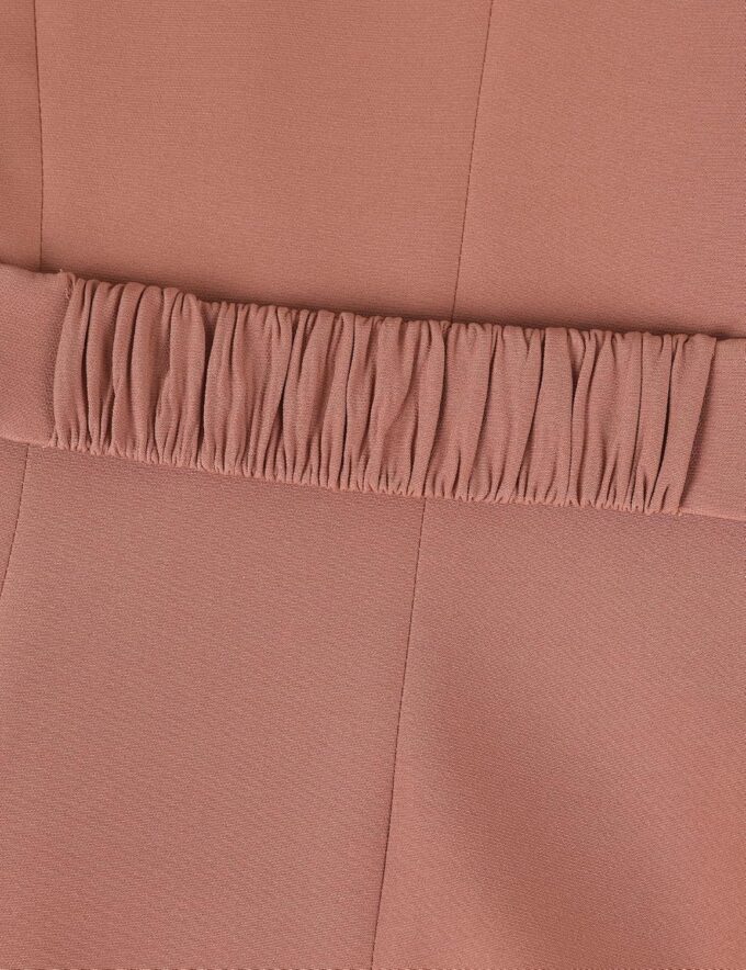 RIRINCO Damen Langarm Wickelkleid Reverskragen Kleid Goldene Kette Gürtel Classy Kleid – Bild 5