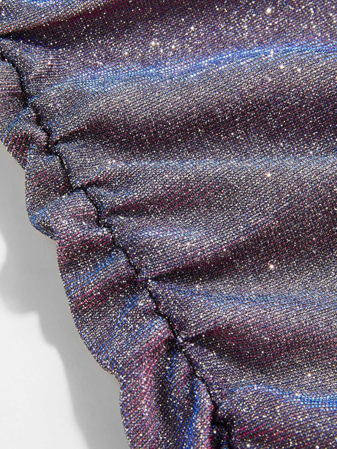 CIDER Star Glitter Ruched Mini Dress – Bild 2