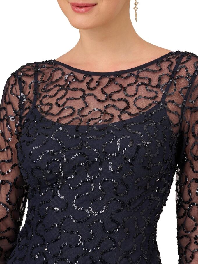 Adrianna Papell Women's Beaded Short Dress – Bild 6